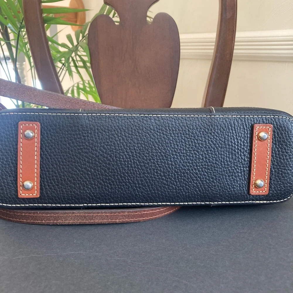 Dooney & Bourke Black and Tan Leather Tote